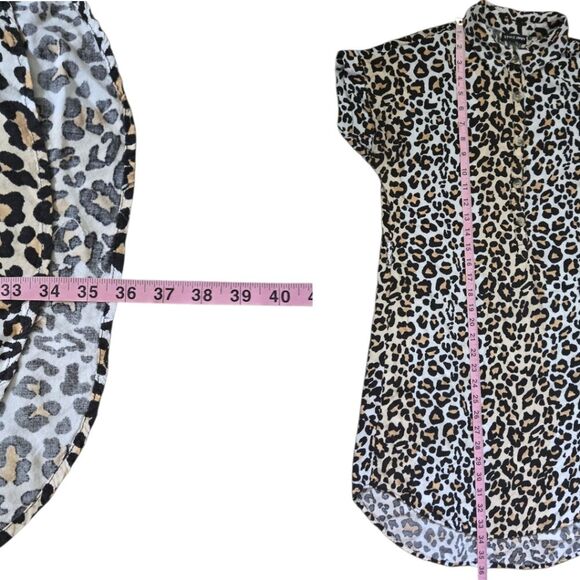 Style Envy Leopard Print Mini Button Front Dress - M - Picture 8 of 8